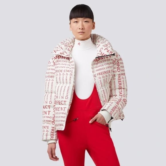 PREOWNED $650 PERFECT MOMENT RED PERFORMANCE SKI STATE DUVET DOWN PUFFER SZ LG - Picture 6 of 10